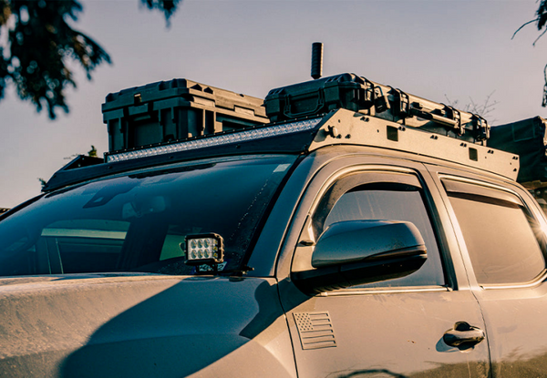 Premium Roof Rack - Blue - Tall/No Lights Combo Beam — 05-23 Toyota Tacoma