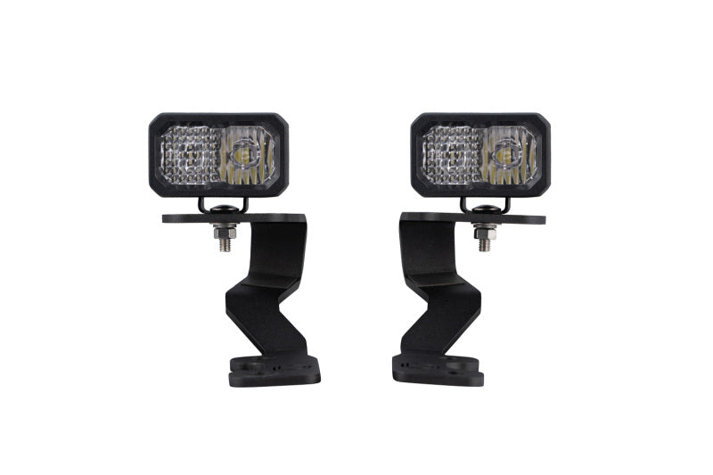 C2 Sport Stage Series Ditch Light Kit - White Combo — 2022 Toyota Tundra
