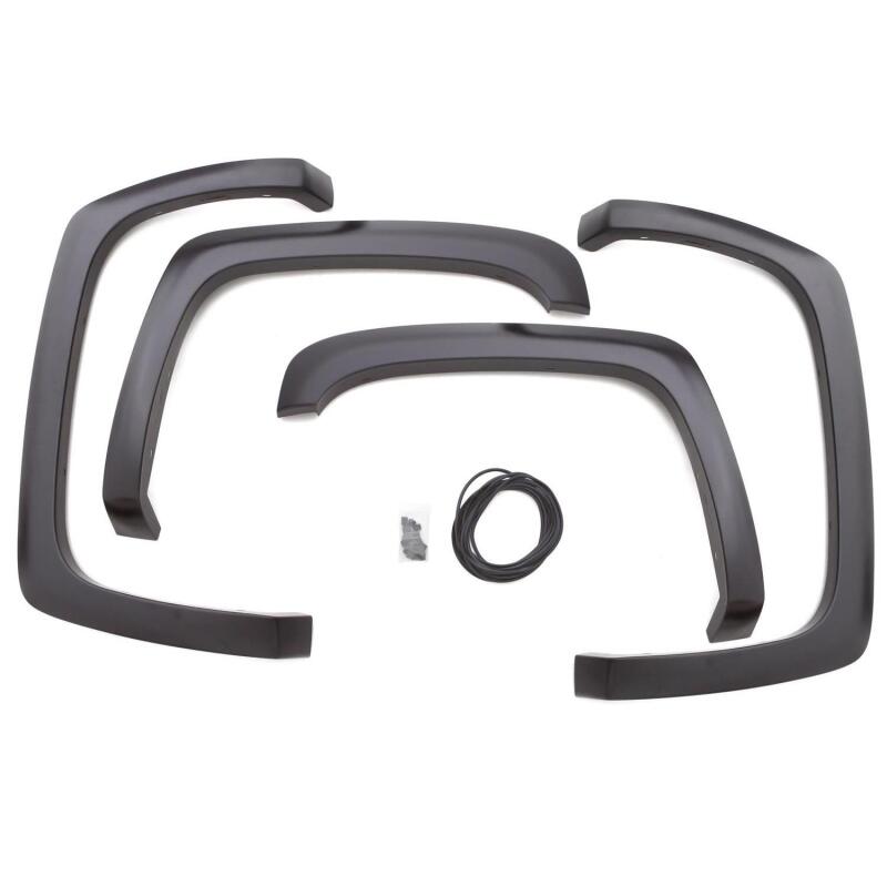 SX-Sport Style Textured Elite Series Fender Flares - Black (4 Pc.) — 16-17 Toyota Tacoma