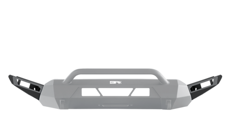 HiLine Bumper High Clearance Side Wings (Black) — 16-22 Toyota Tacoma