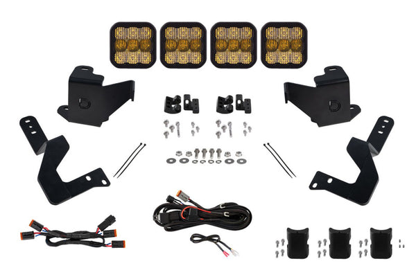 SS5 Grille CrossLink Lightbar Kit - Sport Yellow Combo — 2024 Toyota Tacoma