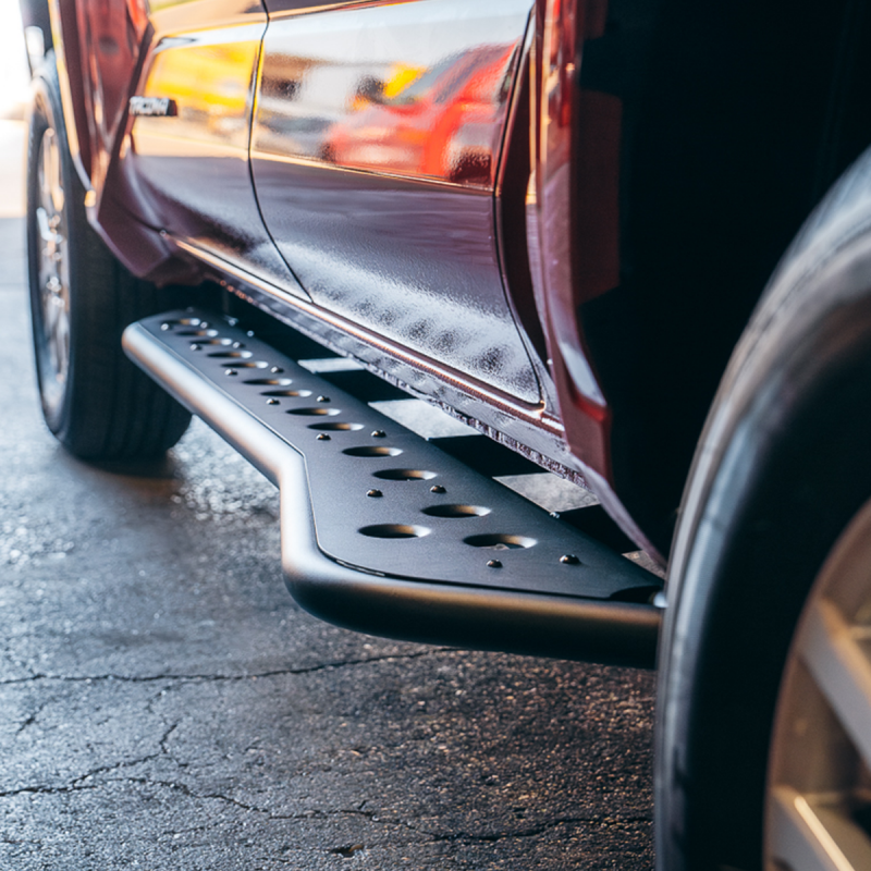 Step Ed Rock Sliders - Double Cab Short Bed W/ No Kick Out/Raw Steel — 2024+ Toyota Tacoma