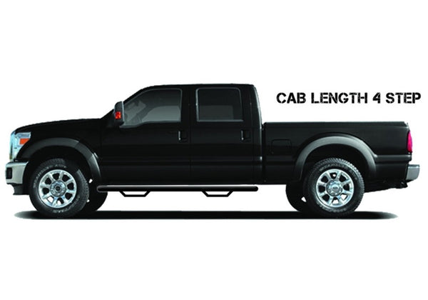 RS Nerf Step (Gas) Double Cab 5ft Short Bed - Cab Length - Tex. Black — 05-15 Toyota Tacoma