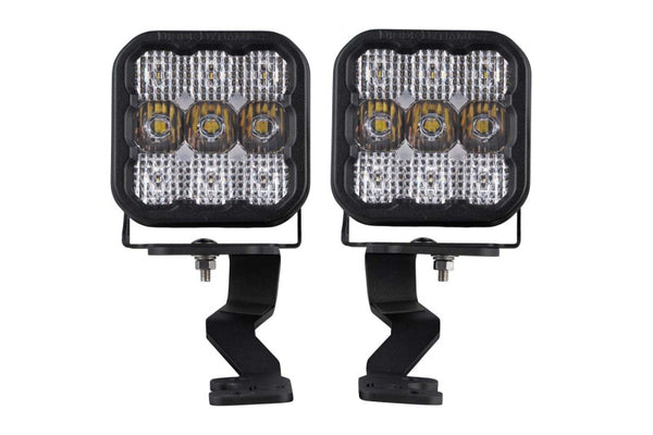 SS5 Sport Stage Series Ditch Light Kit - White Combo — 2022 Toyota Tundra