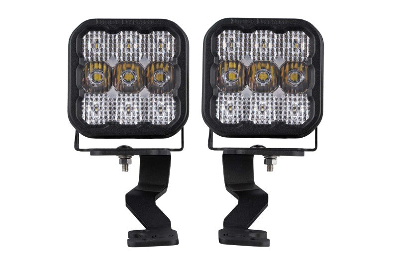 SS5 Sport Stage Series Ditch Light Kit - White Combo — 2022 Toyota Tundra