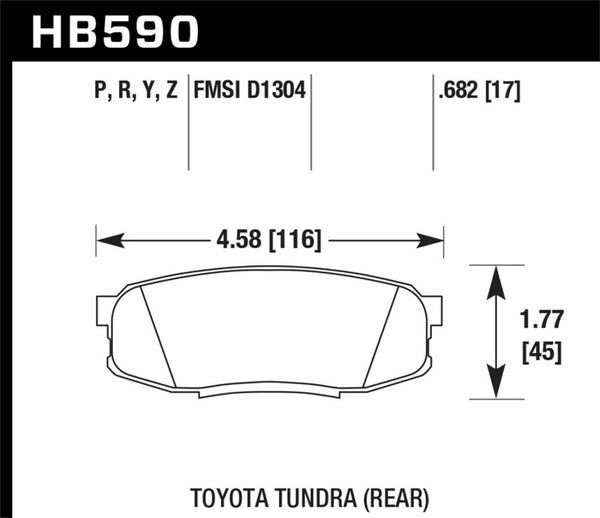 Ceramic Street Rear Brake Pads — 08-14 Toyota Land Cruiser