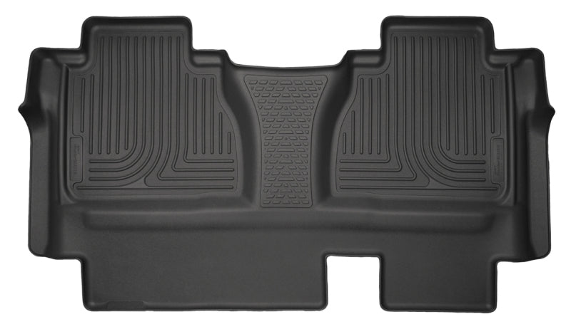 Pickup Weatherbeater Black 2nd Seat Floor Liners Double Cab — 14-15 Toyota Tundra