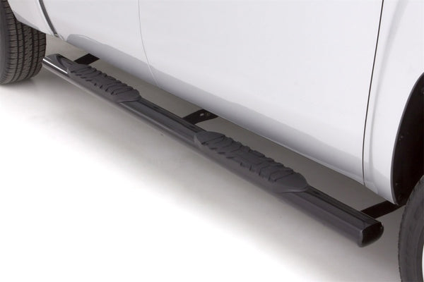 5in. Oval Straight Steel Nerf Bars Access Cab - Black — 07-17 Toyota Tundra