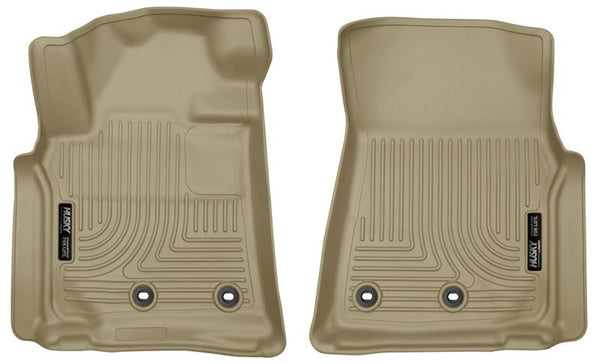 Lexus LX570 / 13-16 WeatherBeater Front Tan Floor Liners — 13-16 Toyota Land Cruiser