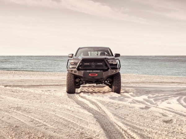Stealth Front Winch Bumper w/Lonestar Guard - Tex Blk — 16-20 Toyota Tacoma