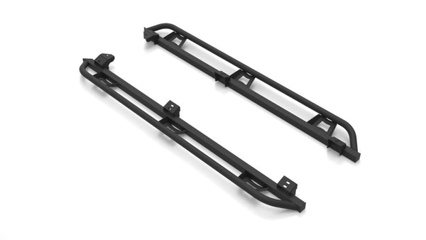 Trail Slider Steps Crew Cab All Beds - SRW - Textured Black — 16-20 Toyota Tacoma