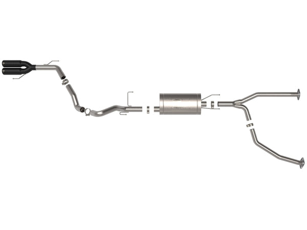V6 3.4L Vulcan Series 2-1/2in to 3in 304 SS Cat-Back Exhaust w/ Black — 23-24 Toyota Sequoia