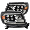 NOVA LED Projector Headlights Plank Style Black w/Activ Light/DRL — 05-11 Toyota Tacoma
