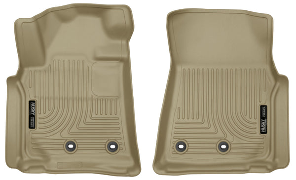 Lexus LX570 / 13-16 WeatherBeater Front Tan Floor Liners — 13-16 Toyota Land Cruiser