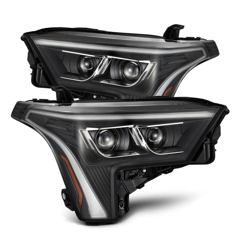 LUXX-Series Headlights Black w/White DRL - Req 810029 OR 810030 — 22-23 Toyota Tundra