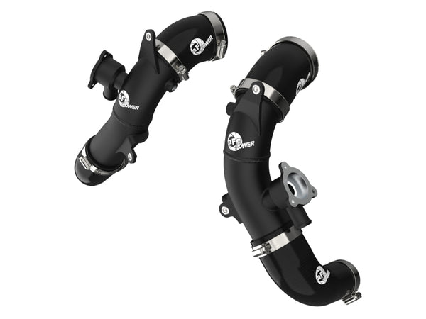 V6-3.5L (tt) BladeRunner 2.5in Aluminum Hot Charge Pipe - Black — 2022 Toyota Tundra