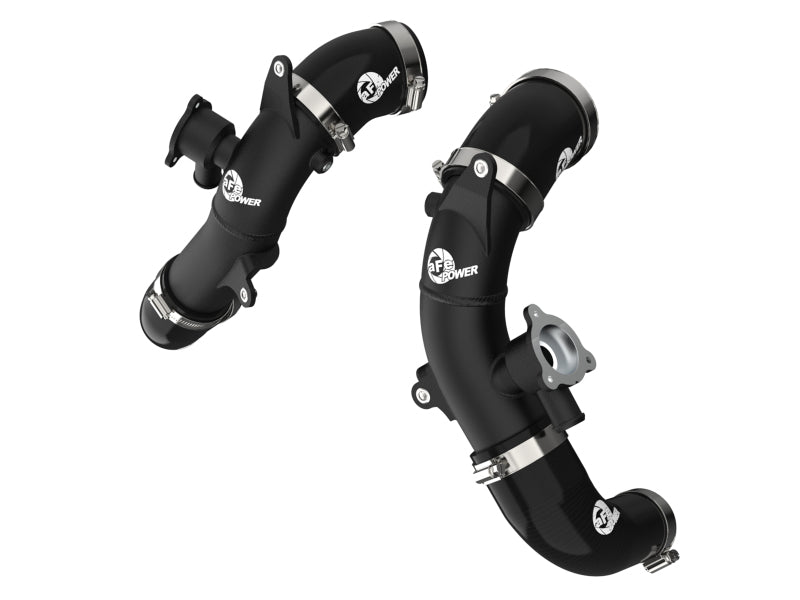 V6-3.5L (tt) BladeRunner 2.5in Aluminum Hot Charge Pipe - Black — 2022 Toyota Tundra