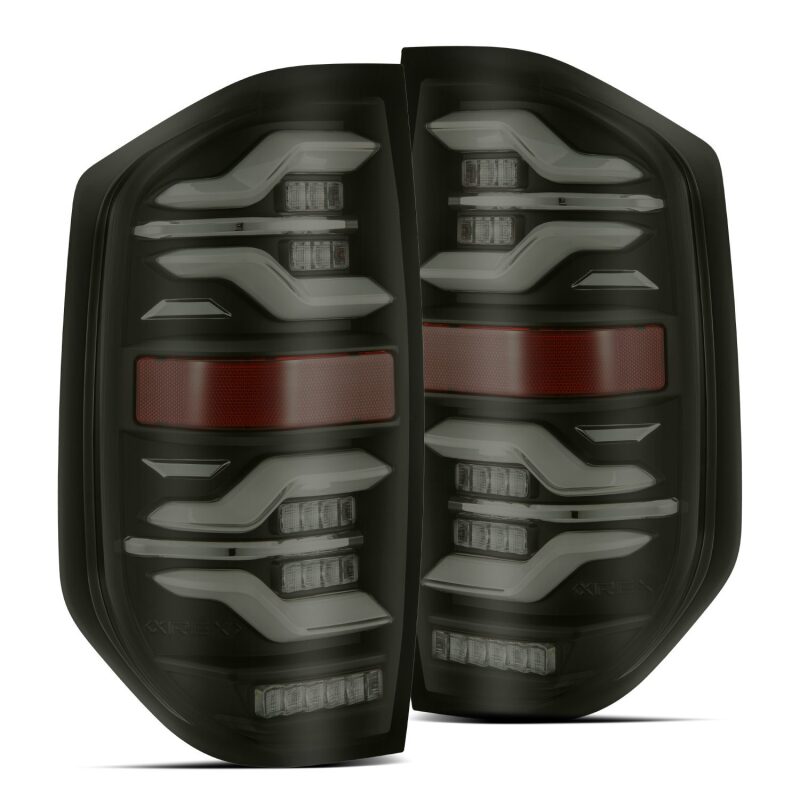 LUXX LED Taillights Blk w/Activ Light/Seq Signal — 14-21 Toyota Tundra