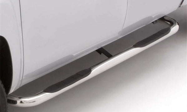 3in. Round Bent SS Nerf Bars Access Cab - Polished — 05-17 Toyota Tacoma