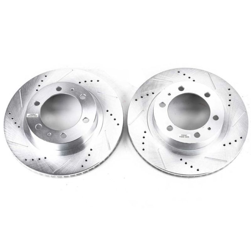 Evolution Drilled & Slotted Rotors Front - Pair — 03-09 Toyota 4Runner