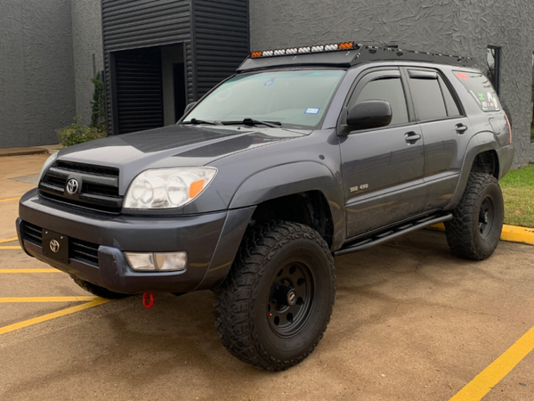 Trail Edition Bolt On Rock Sliders - Kick Out Raw Steel — 03-09 Toyota 4Runner