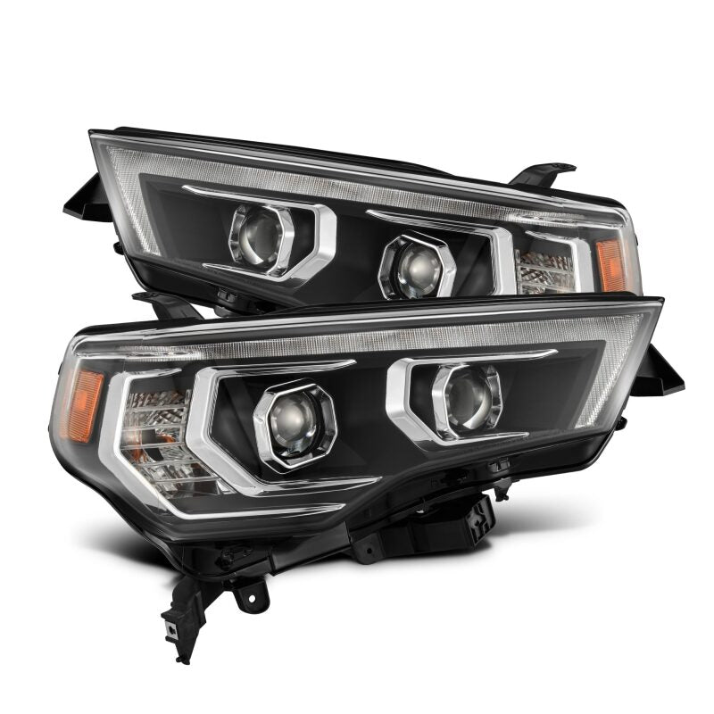 LUXX-Series LED Proj Headlights Blk w/Actv Light & Seq. Sig + DRL — 14-22 Toyota 4Runner