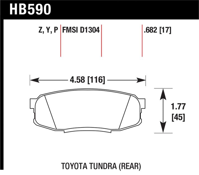 Super Duty Street Rear Brake Pads — 08-10 Toyota Land Cruiser