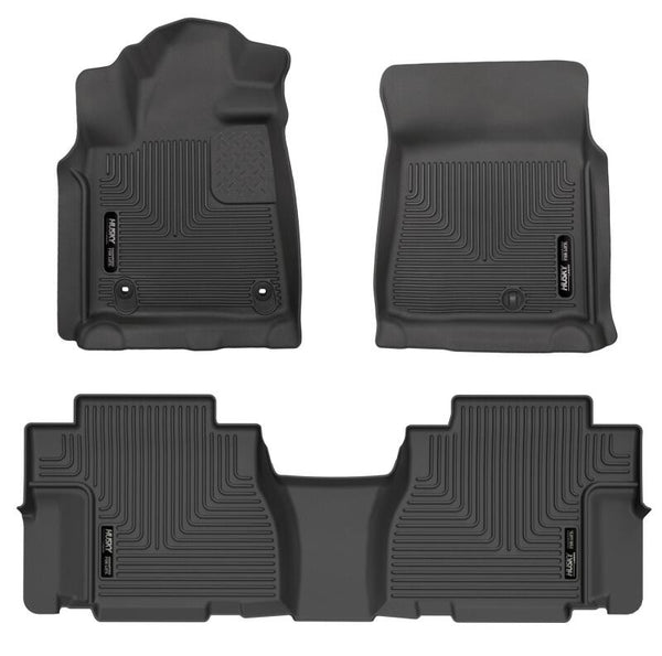 Weatherbeater Front & 2nd Seat Floor Liners - Black — 12-22 Toyota Sequoia