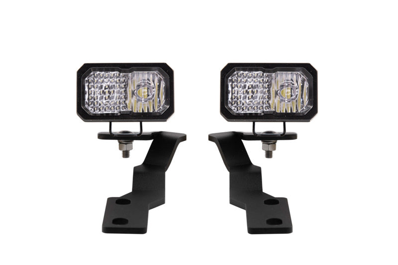 Stage Series 2in LED Ditch Light Kit Sport - White Combo — 16-21 Toyota Tacoma