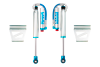 120 Rear 2.5 Dia Remote Res Shock w/Adjuster (Pair) — 03-09 Toyota Land Cruiser