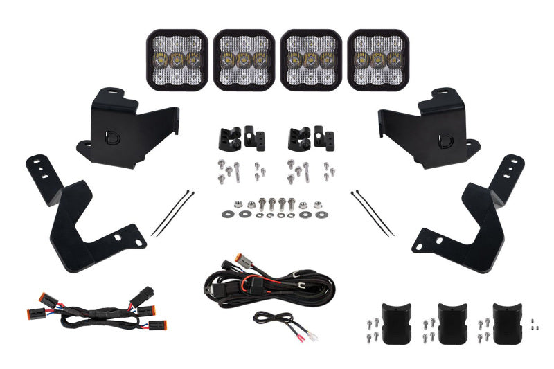 SS5 Grille CrossLink Lightbar Kit Sport - White Combo — 2022 Toyota Tundra