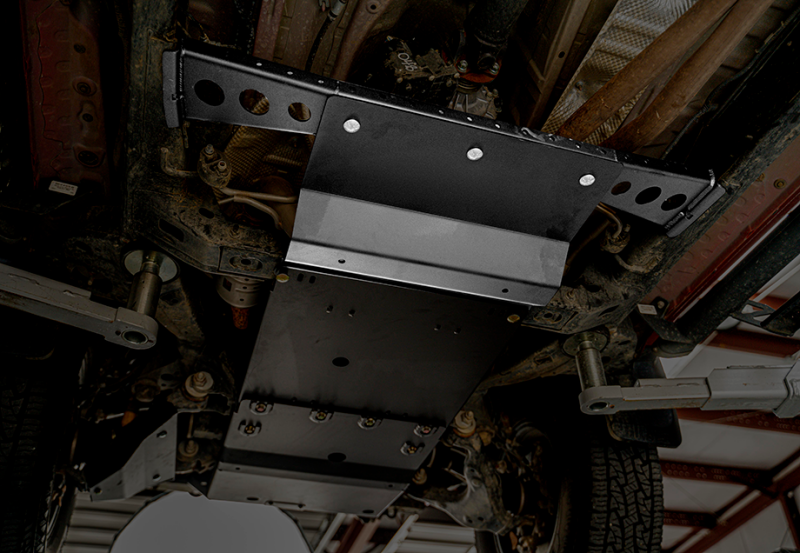 Transfer Case Skid Plate No Manual Transmission Aluminum Raw — 16-23 Toyota Tacoma