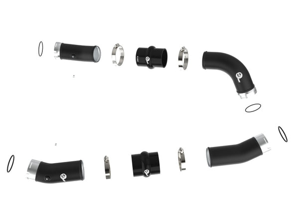 BladeRunner 2.5in & 3in Aluminum Hot & Cold Charge Pipe Kit - Black — 2024+ Toyota Tacoma
