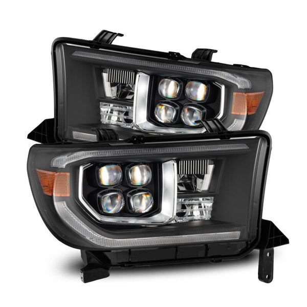 NOVA LED Proj HL Black w/Actv Light Seq. Sig + DRL — 07-13 Toyota Tundra