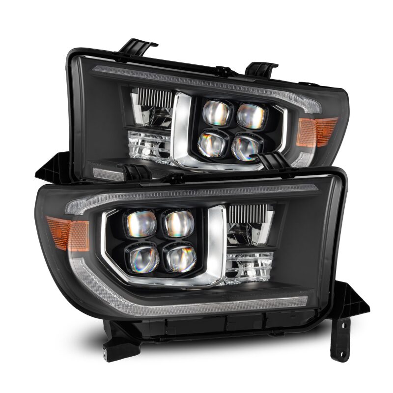 NOVA LED Proj HL Black w/Actv Light Seq. Sig + DRL — 07-13 Toyota Tundra