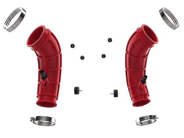 (J300) / V6-3.4L (tt) Red Turbo Inlet Pipes — 22-24 Toyota Land Cruiser
