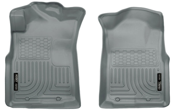 Crew/Extended/Standard Cab WeatherBeater Front Grey Floor Liners — 05-15 Toyota Tacoma