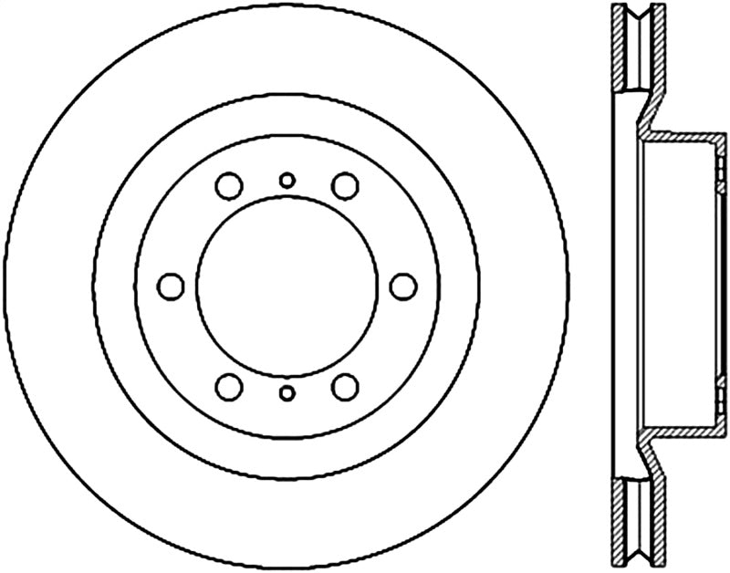 Lexus GX460 / 10-17 Cryo Slotted Front Right Sport Brake Rotor — 10-17 Toyota 4Runner