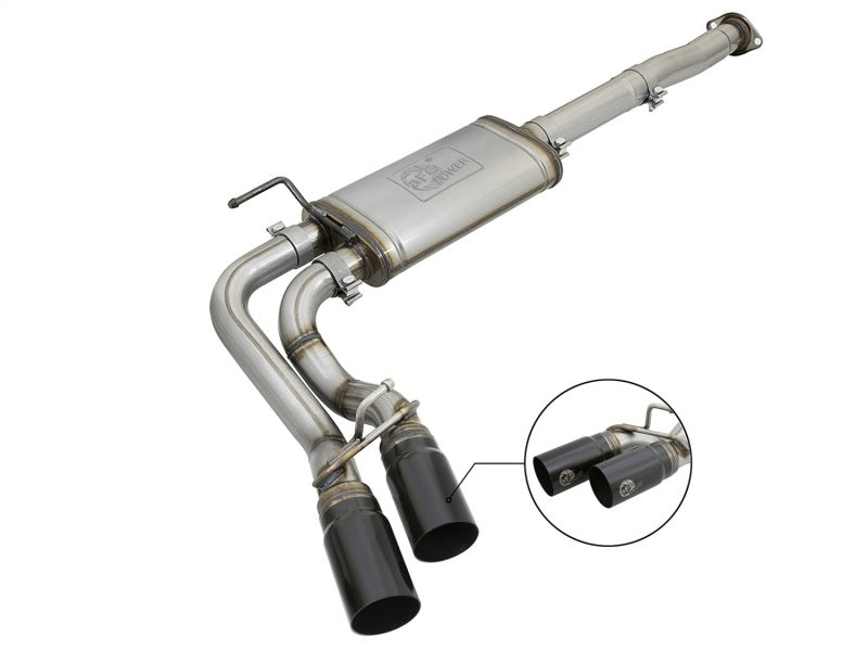 Rebel Series 3in 409SS Cat-Back Exhaust w/ Black Tips V6-4.0L — 05-15 Toyota Tacoma