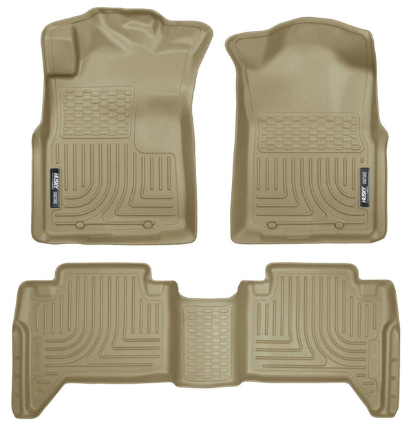 WeatherBeater Combo Tan Floor Liners — 05-13 Toyota Tacoma