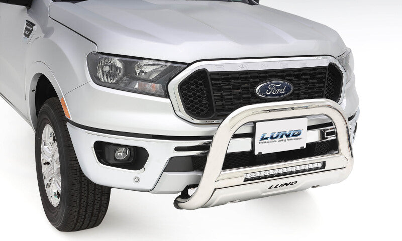 Bull Bar w/Light & Wiring - Polished — 05-15 Toyota Tacoma