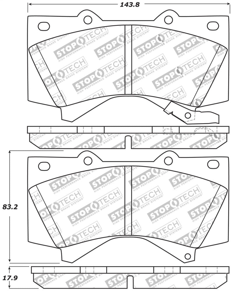Performance Front Brake Pads — 13-18 Toyota Land Cruiser