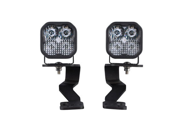SS3 Pro Stage Series Ditch Light Kit - White Combo — 2022 Toyota Tundra