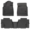 WeatherBeater Front & 2nd Seat Floor Liners (Black) — 08-11 Toyota Sequoia