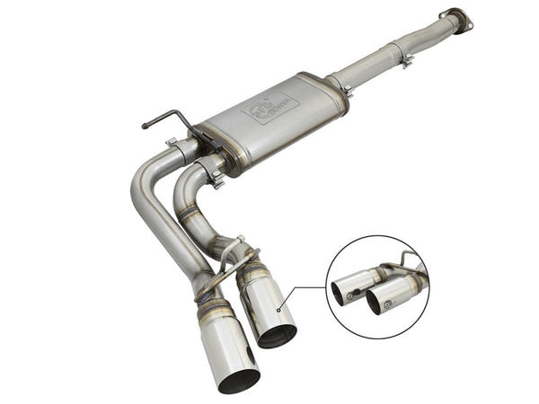 Rebel Series 3in SS Cat-Back Exhaust w/ Polished Tips V6-4.0L — 2005-2015 Toyota Tacoma