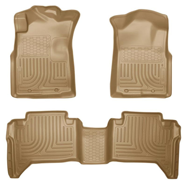 WeatherBeater Combo Tan Floor Liners — 05-13 Toyota Tacoma