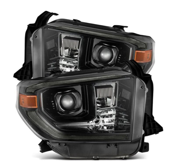 PRO-Series Projector Headlights Black w/Seq. Sig. + DRL — 14-21 Toyota Tundra